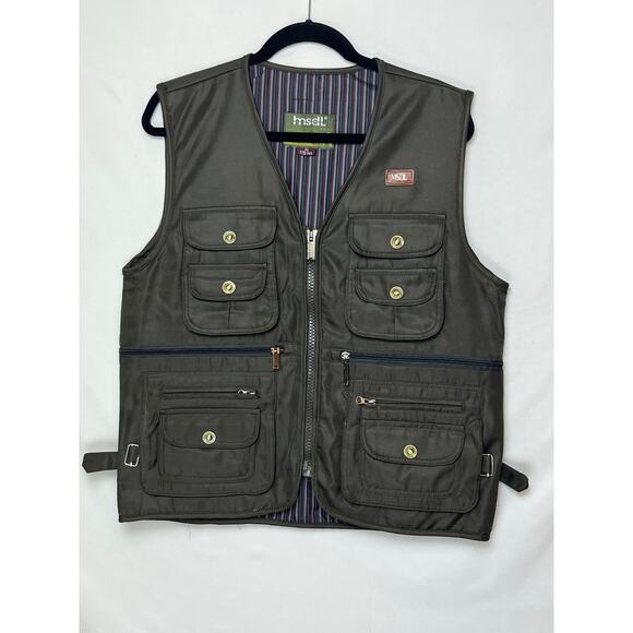 Utility Hunting Vest  MSDL  Men’s XL Green Outdoor Shooting Safari Pockets Field - Picture 1 of 5